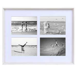 Quattro 5"x7" Reine Wood Bevelled Frame - White